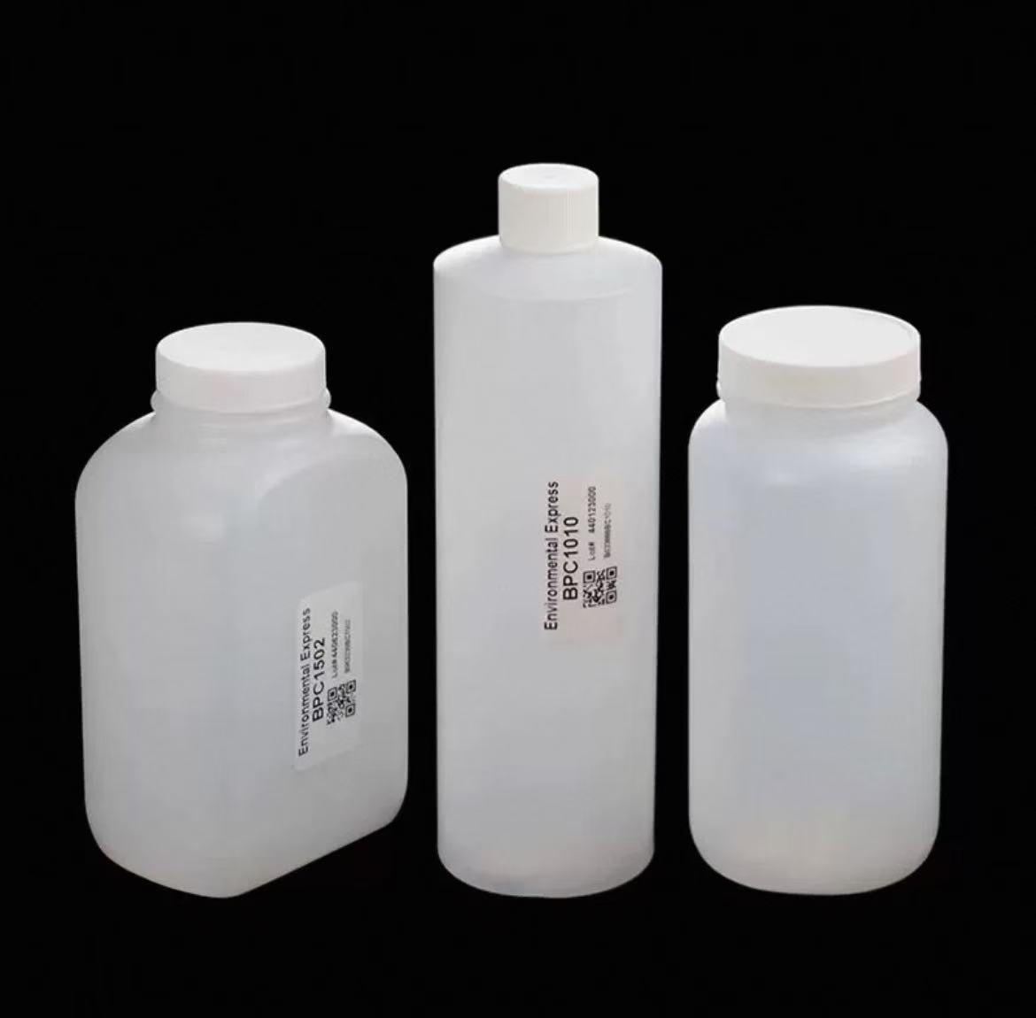 Envexp广口塑料瓶FDA认证1级3级认证500ml方土壤样品瓶HDPE试剂瓶
